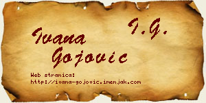 Ivana Gojović vizit kartica